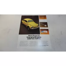 Folder Vw Fusca 1977 1300 1300l 1600 Propaganda Brochura 