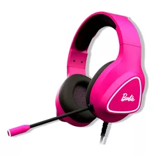 Audífonos Gamer De Barbie Rosados Krom Khali Multiplataforma Color Rosado