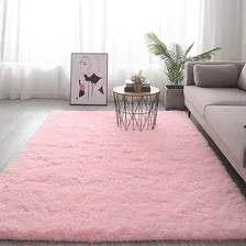 Alfombra De Peluche Para Bebés Furry Rug, 2 X 2,40 Cm, Color Rosa