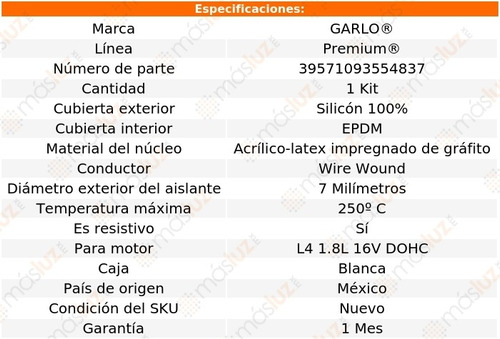 Jgo Cables Bujias Stylus L4 1.8l 16v Dohc 92 Garlo Premium Foto 2