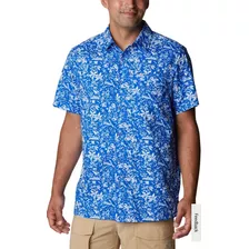 Camisa Columbia Omni-shade Diseño Hawaiian 40 Upf / Pfg