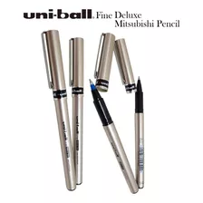 Caneta Rollerball Deluxe Fine C/2 Preta /azul Uni-ball 0.7mm