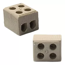 Conector Porcelana Emenda Fio Chuveiro 2 Polos 10mm