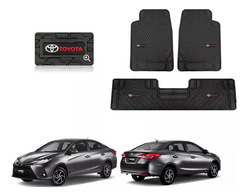 Foto de Tapetes Class Cov 3pz Logo Toyota Yaris Sedan 2020 2021 2022