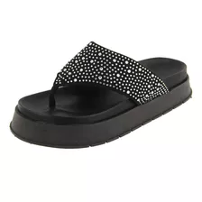 Sandalia Flatform Strass Brilho Plataforma Agnes Veronez