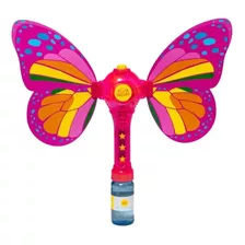 Varita De Burbujas Mariposa Rosa Con Luz Marca Sun Squad