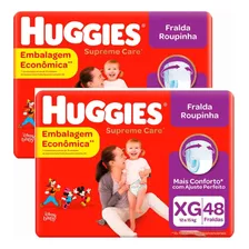 Fralda Xg Huggies Supreme Care Roupinha Kit Com 2 Unidades 