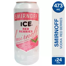 Vodka Smirnoff Ice Red Berries Lata Saborizado - Pack X24 Sabor Arandano Y Frambuesa