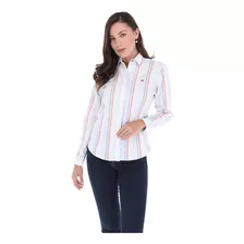 Camisas Para Hombre O Mujer Porto Blanco Rayas Rojas Mao