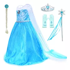 Disfraz De Princesa Elsa De La Reina De La Nieve Para Fiesta