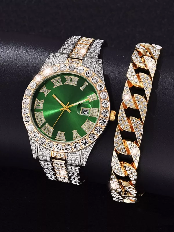 Reloj Diamante Verde 