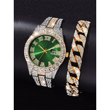 Reloj Diamante Verde