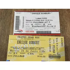 Antiguas Entradas Enrique Bunbury De Coleccion