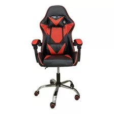 Silla De Escritorio Senon Bgs01 Gamer Ergonómica Negra Y Roja