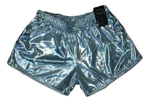 Shorts Boxer Metalizado Cirre Brilho Hot Pants Black Friday