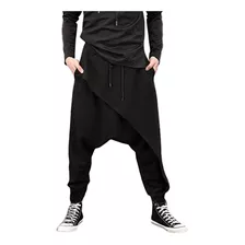 Pantalones Hippie De Hombre Pantalones Harén Negros Lisos En