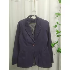 Saco De Gabardina Violeta / Zucca / Talle S