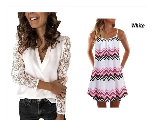 Camisa Con Fondo De Encaje Vestido Plisado Con Tirantes Camisa Con Fondo De Encaje Vestido Plisado Con Tirantes