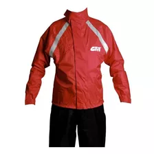 Conjunto Capa De Chuva Givi Rr02pr Vermelha E Preto 