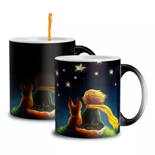 Taza Mágica El Principito Zorro Asteroides Rosa Estrellas