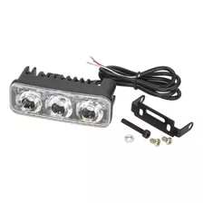 Faro Delan Aux Barra 3 Leds Strobo Alumin C/lupa Largo 9 Cms