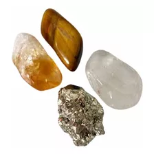 Kit Pedras Da Prosperidade Pirita/citrino/cristal/olho De 