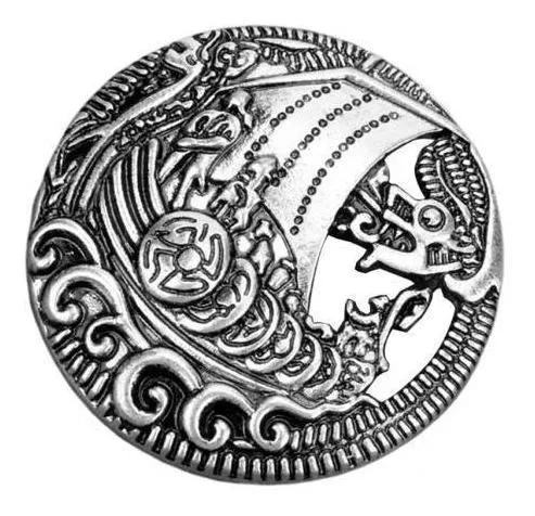 2xbroche Nórdico Medieval Vikingo Escudo Símbolo Ovalado