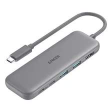 Conector Usb-c Anker 100w, 5 En 1, 3.0 5 Gbps Gris