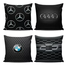 Kit 4 Capas De Almofadas Carros Decoração Sala Fronha