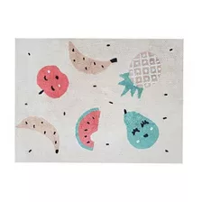 Tapete Infantil Nina Rugs Frutas 160x120 Cor Bege