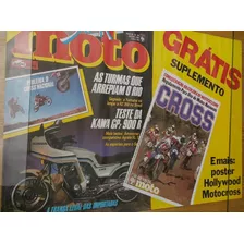 Antigo Cartaz Revista 4 Quatro Rodas Motos Honda Cbx - 1984