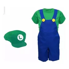 Fantasia Infantil Super Mario Bros Luigi Envio Imediato