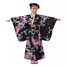 Roupas Infantis Meninas Quimono Robe Japonês Tradicional