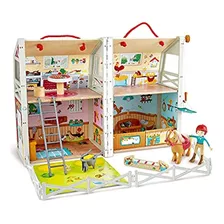 Hape Hap-e3409 Pony Ranch Barn Stable Club Playset Casa De M