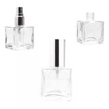 Kit 3 Frascos Cubo Vidro Para Perfume 50ml Com Válvula Luxo