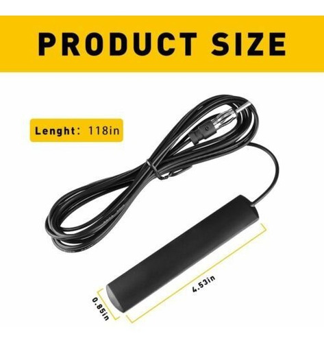 Black Waterproof Car Auto Radio Antenna Am/fm  Hidden Ste Mb Foto 3