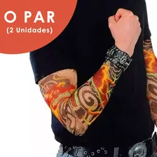 Tatuagem Falsa Fake Tattoo Sleeve Braço Segunda Pele Par