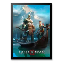 Poster Quadro God Of War Moldura Com 33x43cm #1