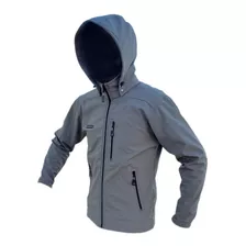 Campera Soft Shell Explora Hombre Impermeable Capucha Nieve