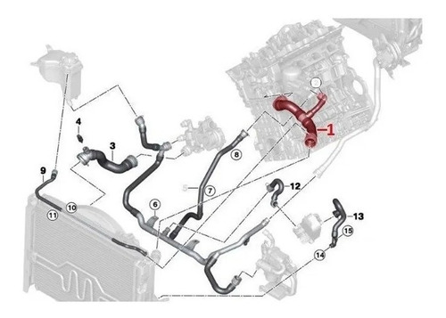 Manguera Superior Radiador Bmw 118i 116i 120i E81 E87 E82 Foto 7