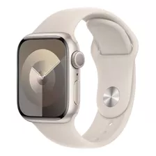 Apple Watch Series 9 Gps Caja De Aluminio Blanco Estelar De 41 Mm Correa Deportiva Blanco Estelar - M/l