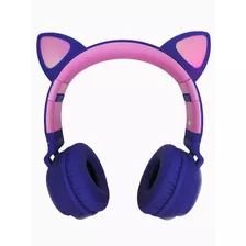 Audifonos Diadema Orejas De Gato Bluetooth Mic Y Luces