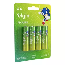 Cartela Com 4 Pilhas Aa Alcalina Energy Elgin