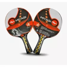 Par Raquetas Ping Pong Profesional Tenis Miyagi 5 Estrellas 