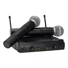 Microfones Sem Fio Profissional Dinâmico Duplo Sem Ruido Uhf