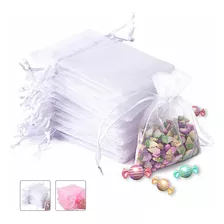 100pz Bolsas De Regalo De Organza De Cordón 7x9cm