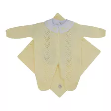 Kit Saída Maternidade Lã Trico+body 100%algodão Bordado Bebê