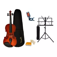 Violino 3/4 Vivace Mo34 Kit + Estante + Afinador Completo Cor Natural