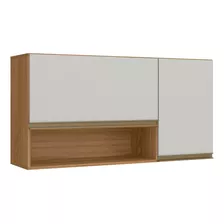 Armário Aéreo Karen 119cm 2 Portas P14 Nature/off White - Mp