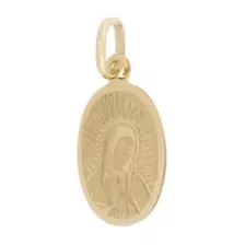 Medalla Ovalada Virgen Oro 14 Kilates + Obsequio